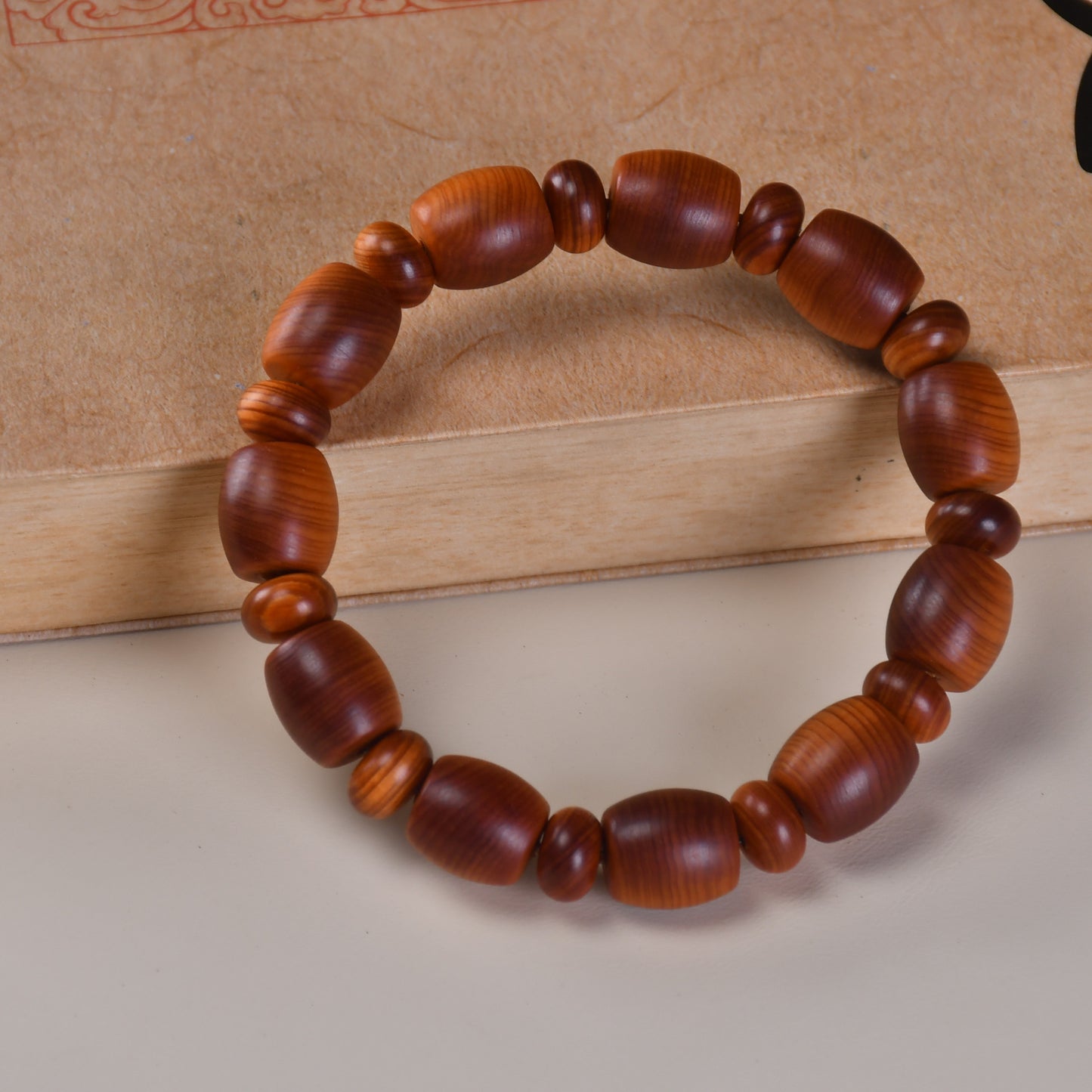 Thuja Round Beads Handmade Wooden Cultural Artifact Bracelet