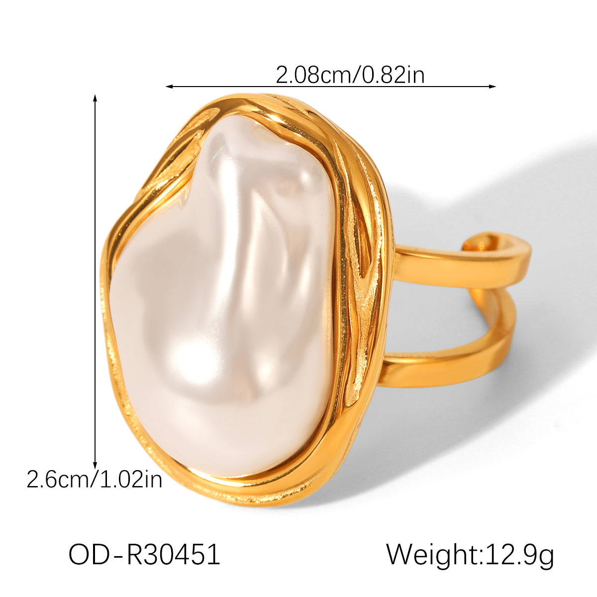 Women's Gold Stainless Steel Niche High-grade Titanium Ring
