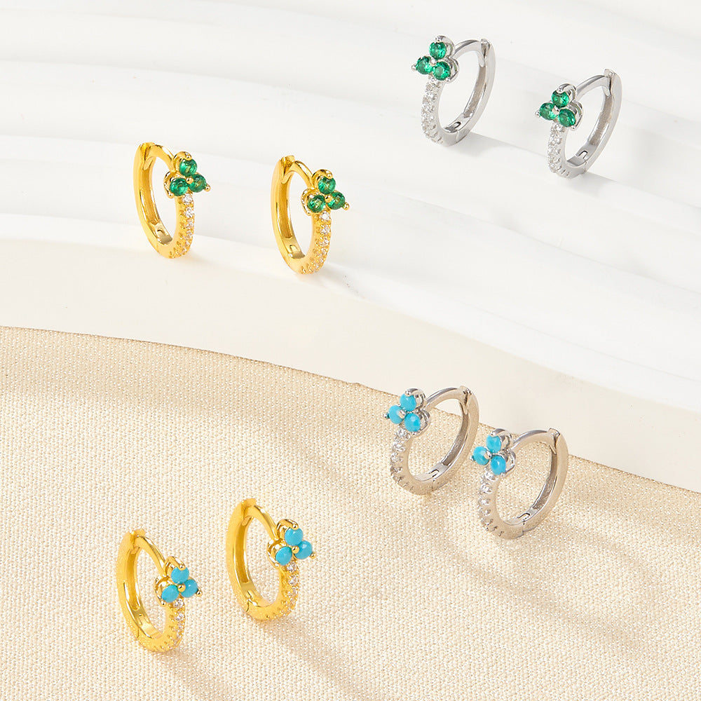 Zircon Light Luxury Advanced Design Sense Ear Clip Earrings