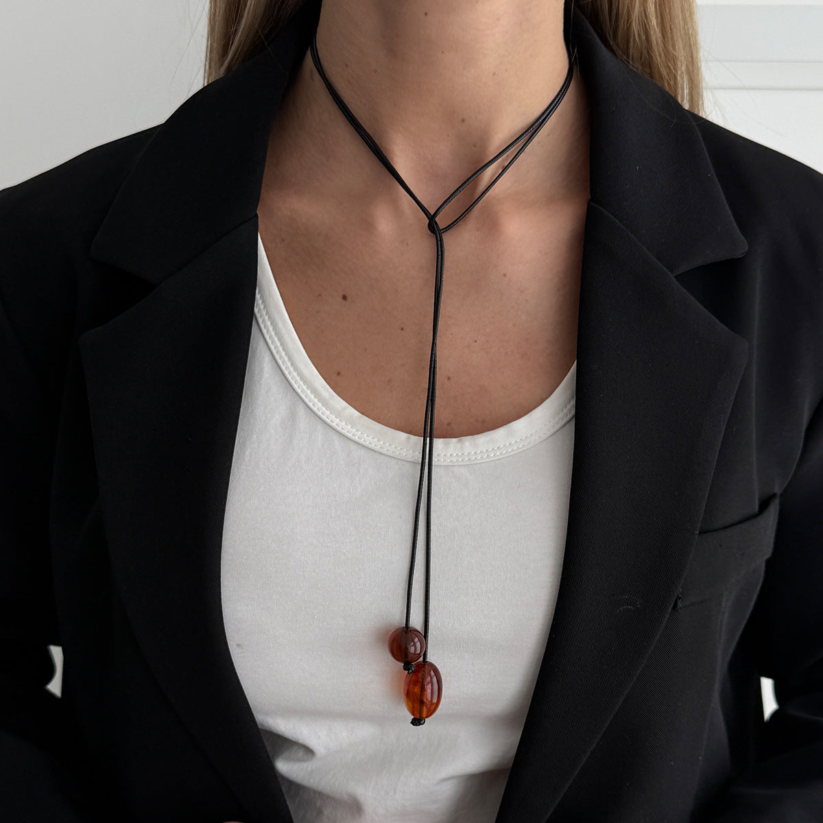 Women's Ethnic Style Transparent Resin For Simple Personality Necklace