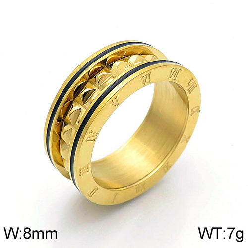 Women's & Men's Ornament Personality Roman Letters Fashionmonger Personalized Rings