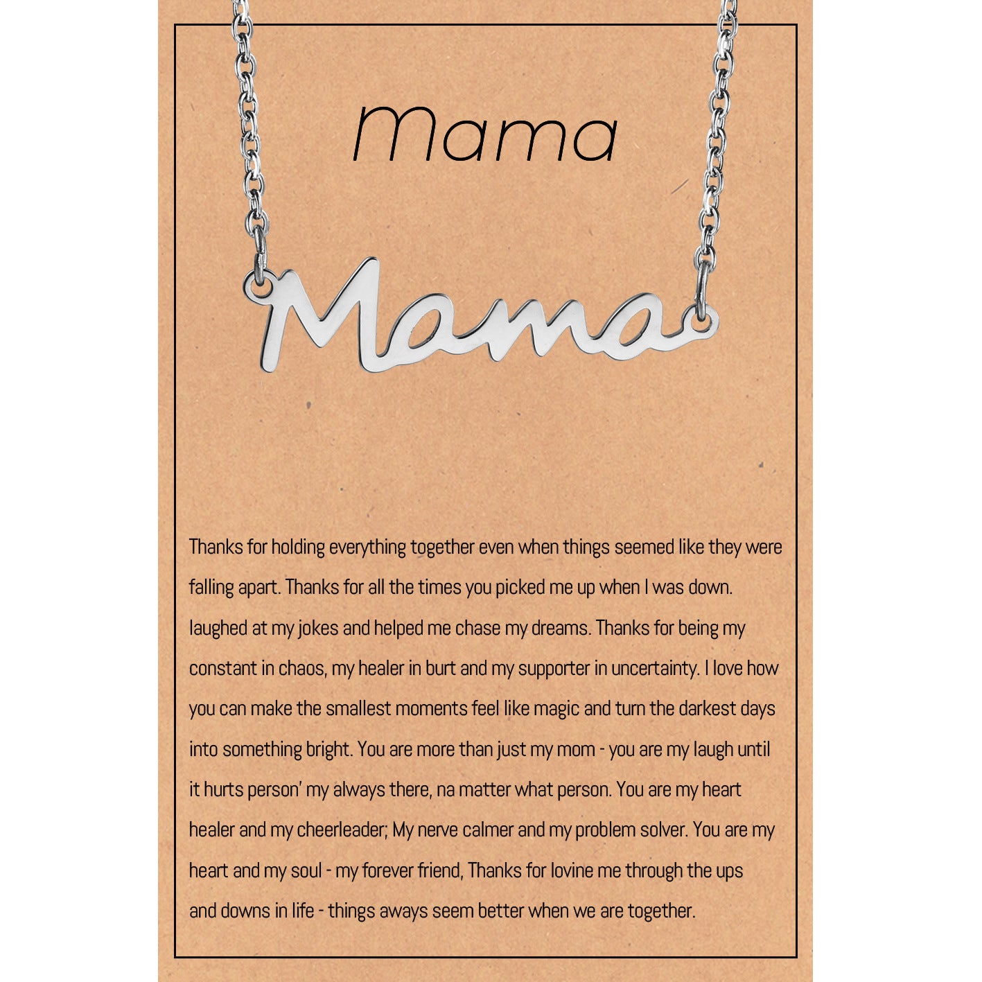 Cool Stainless Steel Gold Mother's Day Necklaces