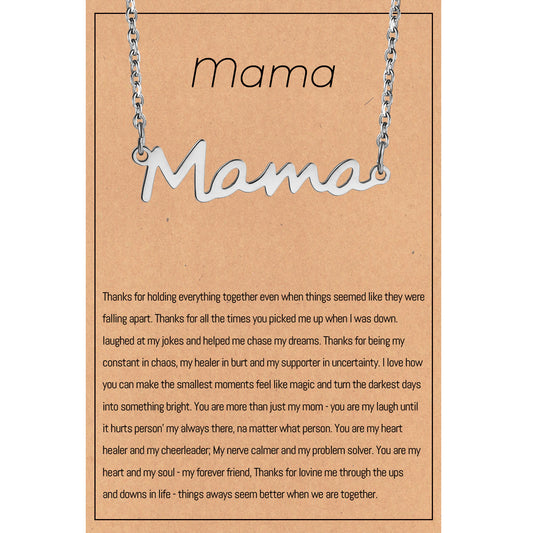 Cool Stainless Steel Gold Mother's Day Necklaces