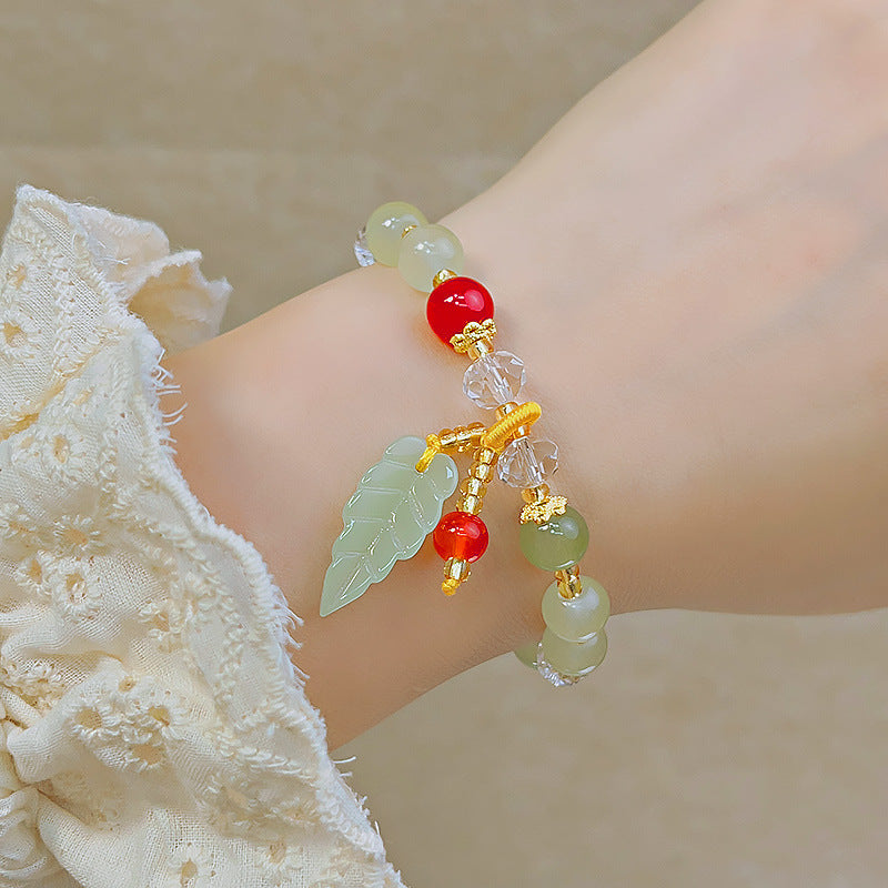 Glass Beaded Female Sweet Lily Gift Bracelets