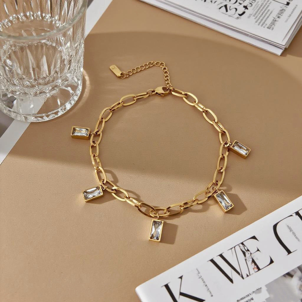 Women's Steel High-grade Gold Does Not Fade Anklets