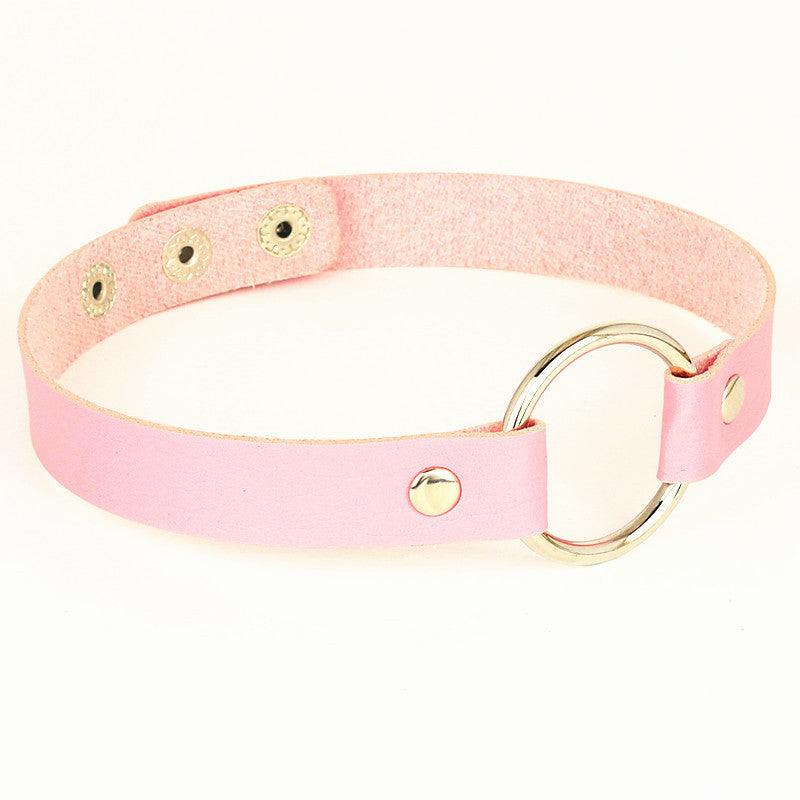 Love Female Neck Band Hand Holding Rope People With Chain Collar