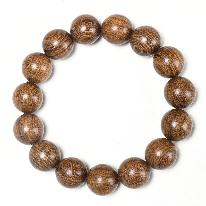 Women's & Men's Golden Sandalwood Submerged Buddha Beads Stall Bracelets