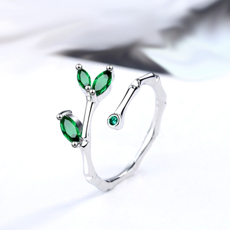 Women's Opening Fresh Temperament Branch Buds Index Ring