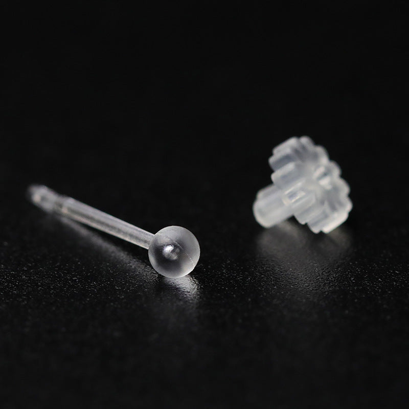 Resin Ear Stick Personality Simple Plastic Auricular Needle Raise Stud Earrings