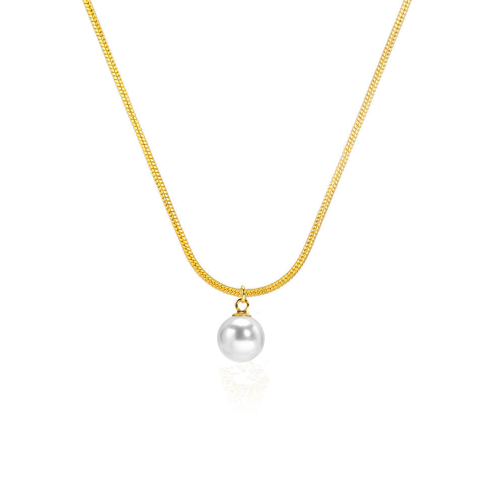 Women's Sense Simple Commute Clavicle Chain Titanium Steel No Jewelry Set