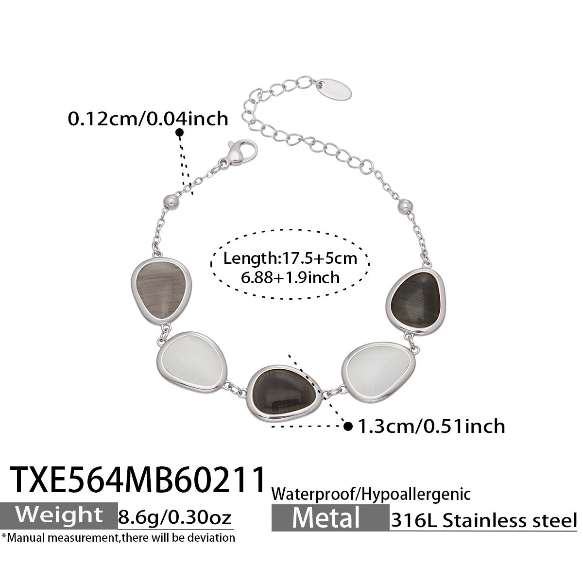Li Affordable Luxury Style Cut Water Drop-shaped Opal Female Stainless Necklaces
