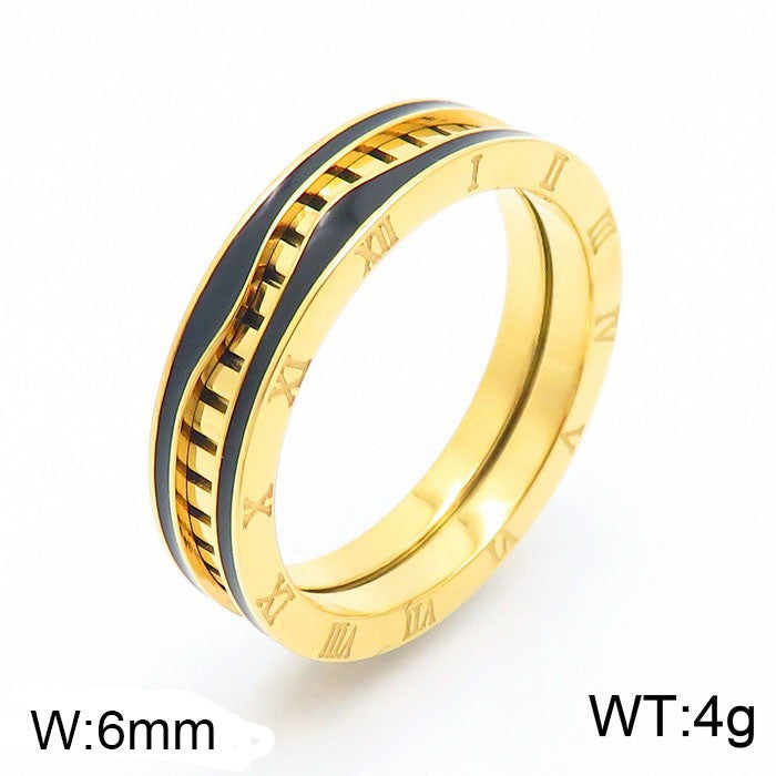 Women's & Men's Ornament Personality Roman Letters Fashionmonger Personalized Rings