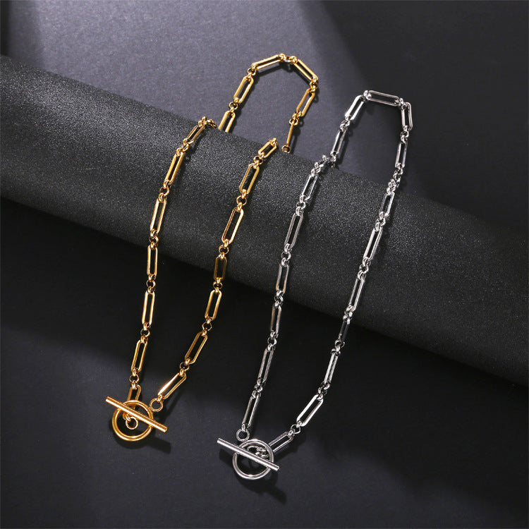 Fashion Waterproof Hard-wearing Metal Stainless Steel Handmade Chain Jewelry Set