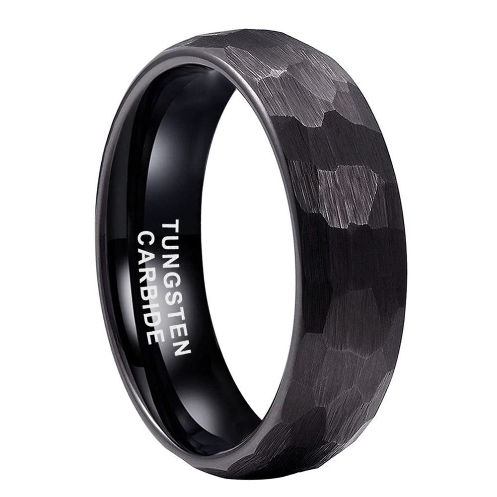Steel Plated Black Arc Surface Beating High Rings