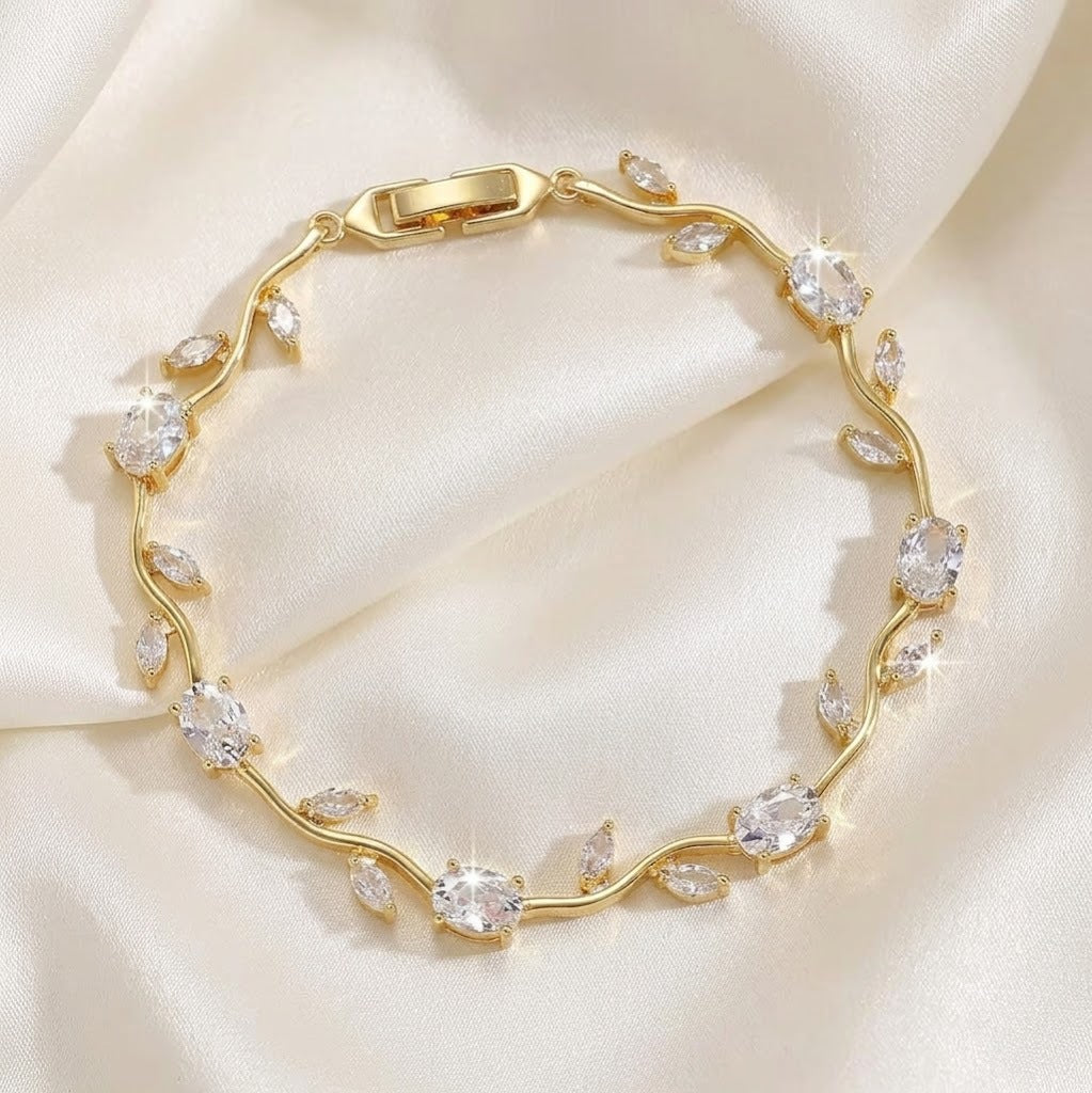 Women's Colorful Tulip Korean Zircon Style Full Diamond Bracelets