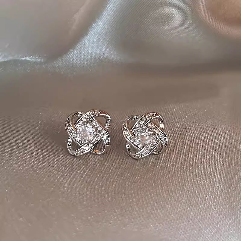 Quality Sier Korean Style Simple Light Stud Earrings