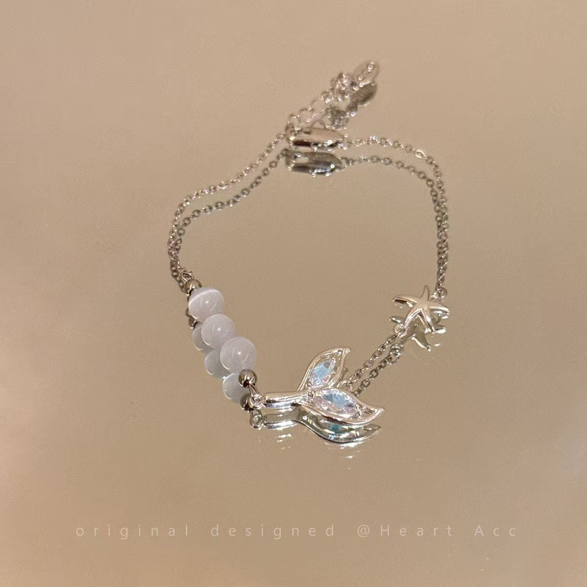Starfish Opal Korean Style Zircon Flower Light Bracelet