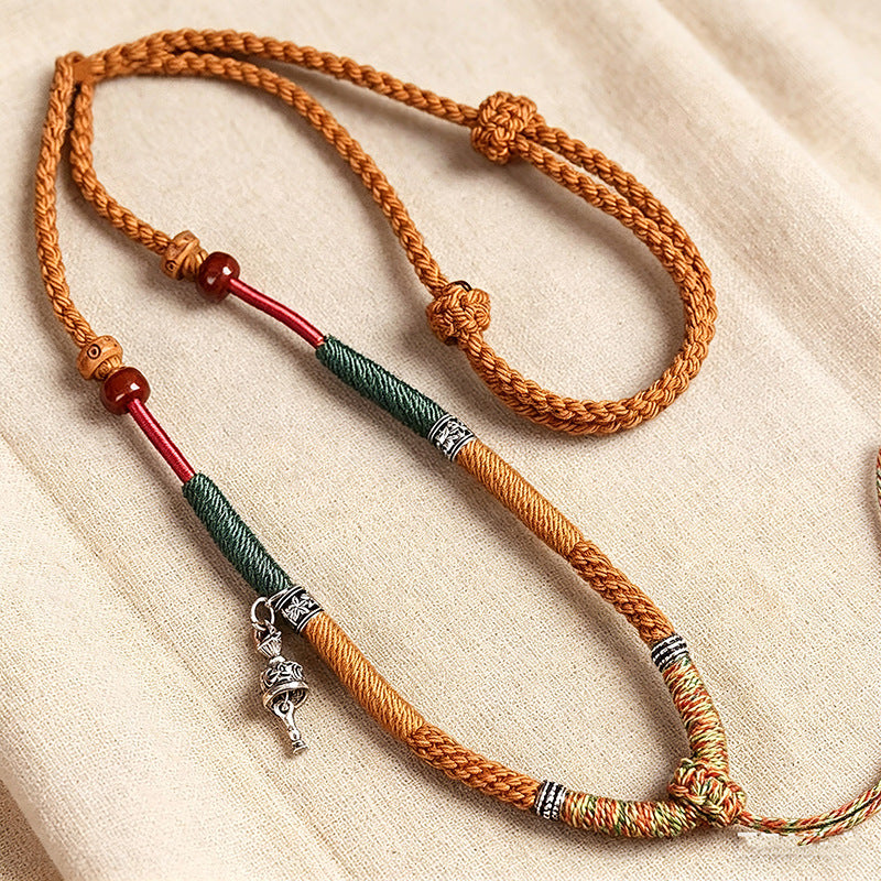 Style Tibet Beads Handmade Braided Rope Beeswax Amulet Bracelet