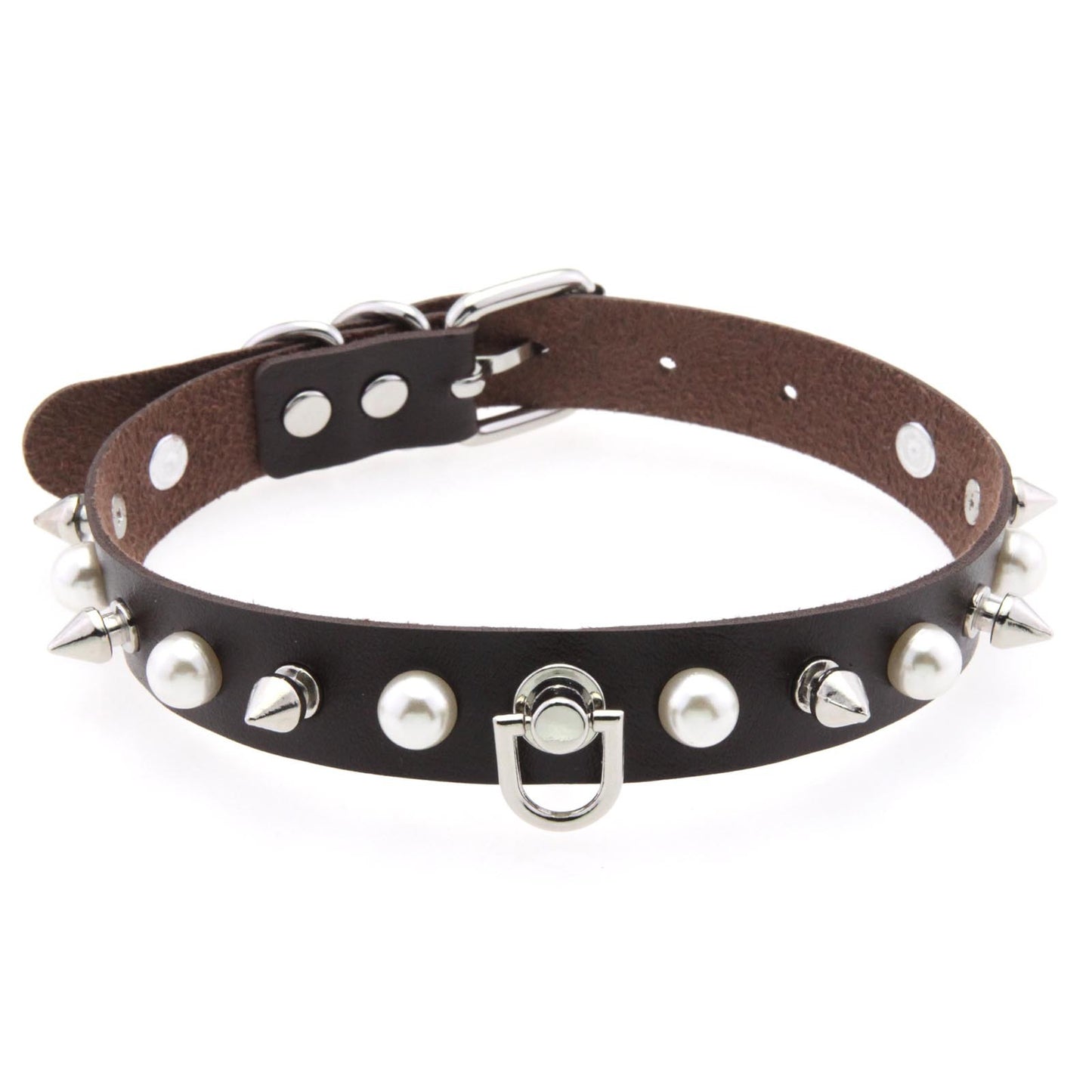 Nail Creative Imitation Pearl Rivet Buckle Clavicle Chain Sexy Collar