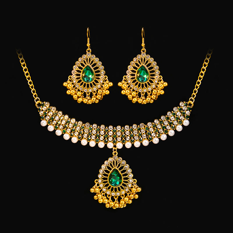 Women's Suite Retro Court French Pearl Water Jewelry Set