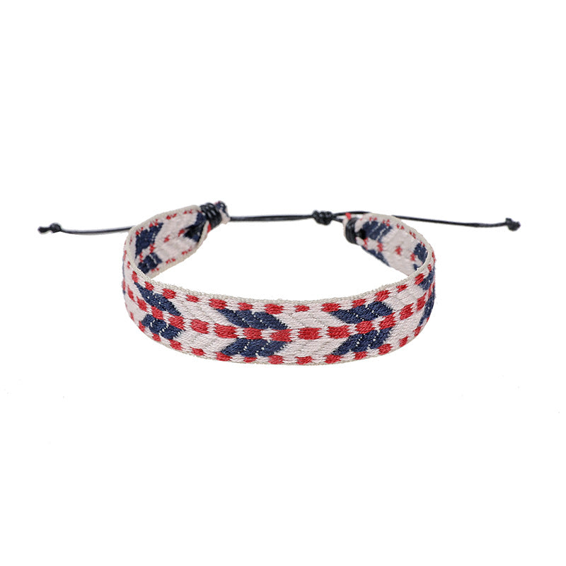 Bohemian Artistic Printed Fabric Carrying Strap Bracelets