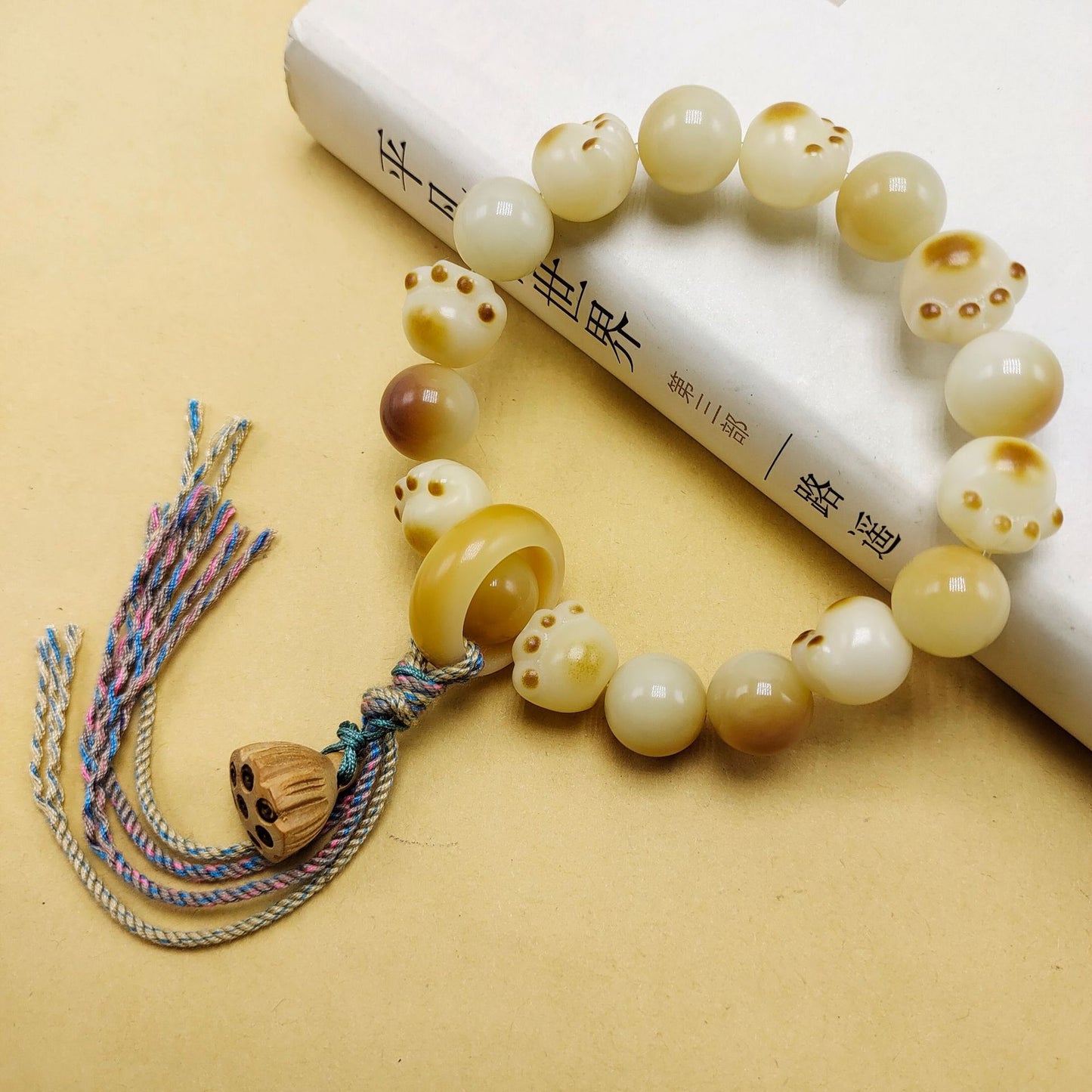 Bodhi With Weathered Flexible Hand-made Cotton Threads Tassel Pliable Rings