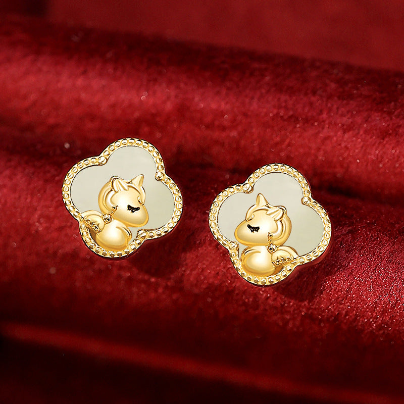 Sterling Sier National Fashion Chinese Zodiac Earrings
