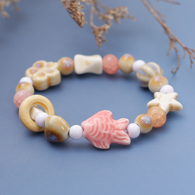 Stall Handmade Ceramic Pure Desire Wind Bracelet