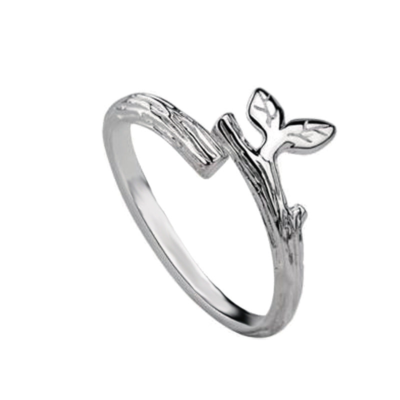 Women's Opening Fresh Temperament Branch Buds Index Ring