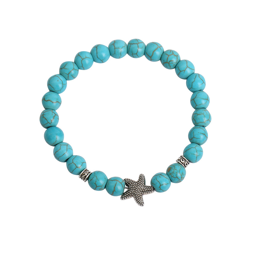 Turquoise Seahorse Starfish Turtle Owl Lucky Bracelet