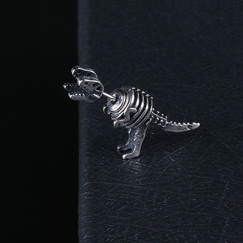 Women's & Men's Dinosaur Trend Personality Creative Single Dark Street Hip Stud Earrings