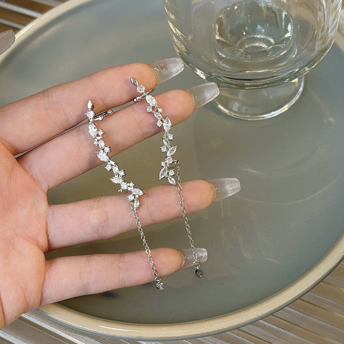 Ear Water Drop Long Clip Female Hot Exquisite Rings