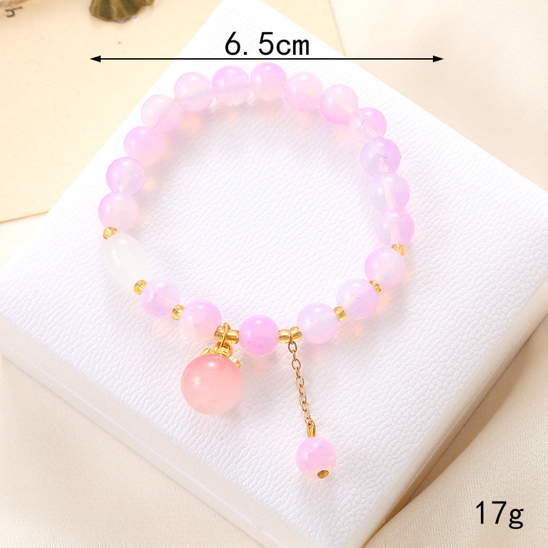 Graceful Crystal Super Moonstone Couple Girlfriends Bracelet