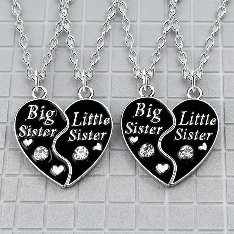 Pretty Letter Good Friend Girlfriends Heart-shaped Necklace