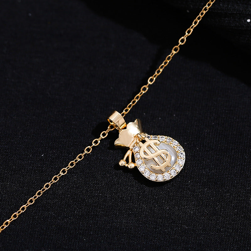 Women's Purse Personalized Design Sense Niche Trendy Light Luxury Clavicle Chain Necklace