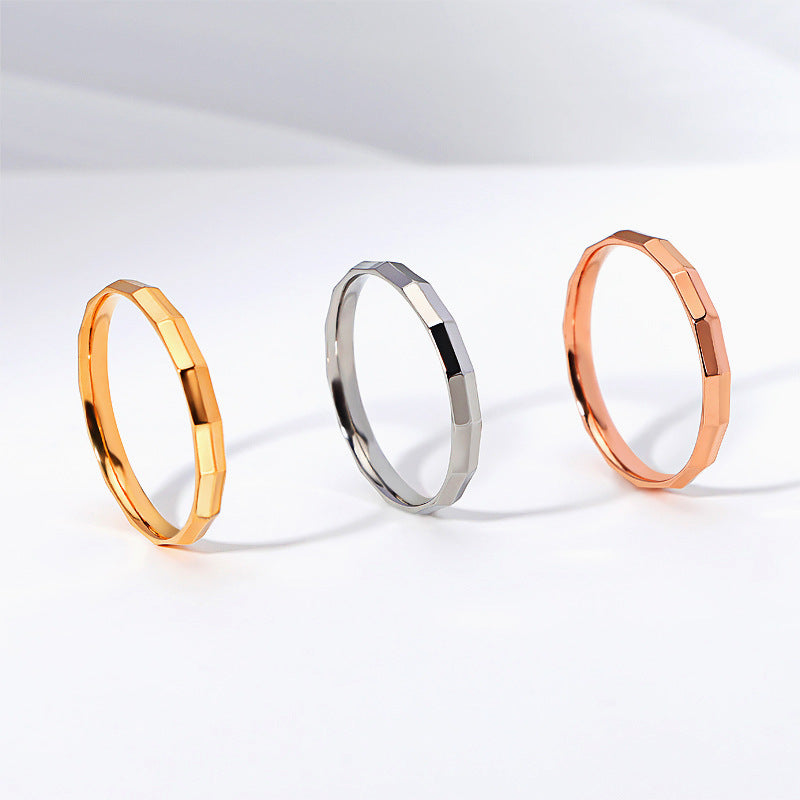 Korean Style Simple Regular Cut For Rings