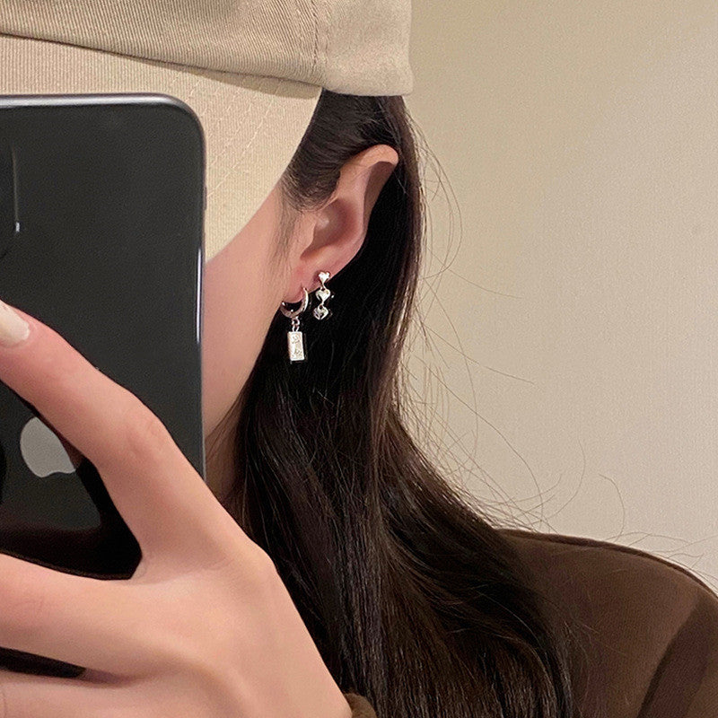 Women's Love Heart Trendy Temperament Ear Clip Rings