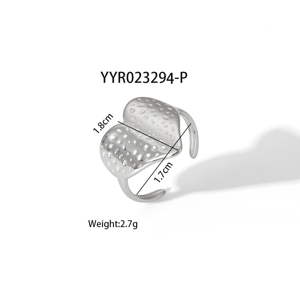 Open Titanium Steel Finger Decoration Irregular High-grade Rings