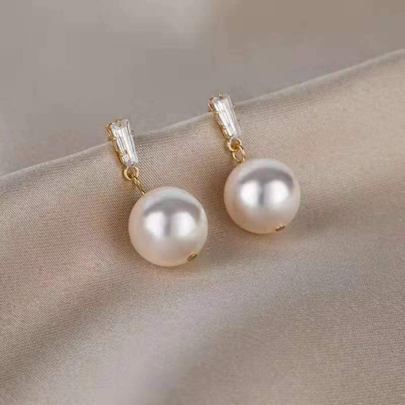 Zircon Pearl Graceful Fashionable Classic Style High-grade Everyday Stud Earrings