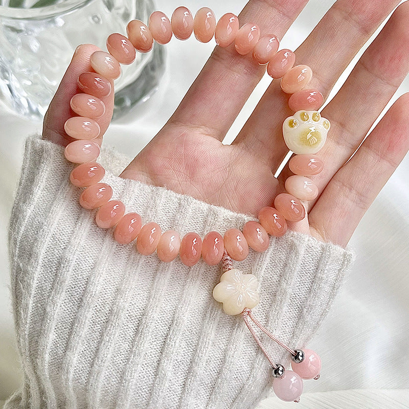 Cat's Paw Plum Chinese Style Abacus Beads Crafts Bracelet