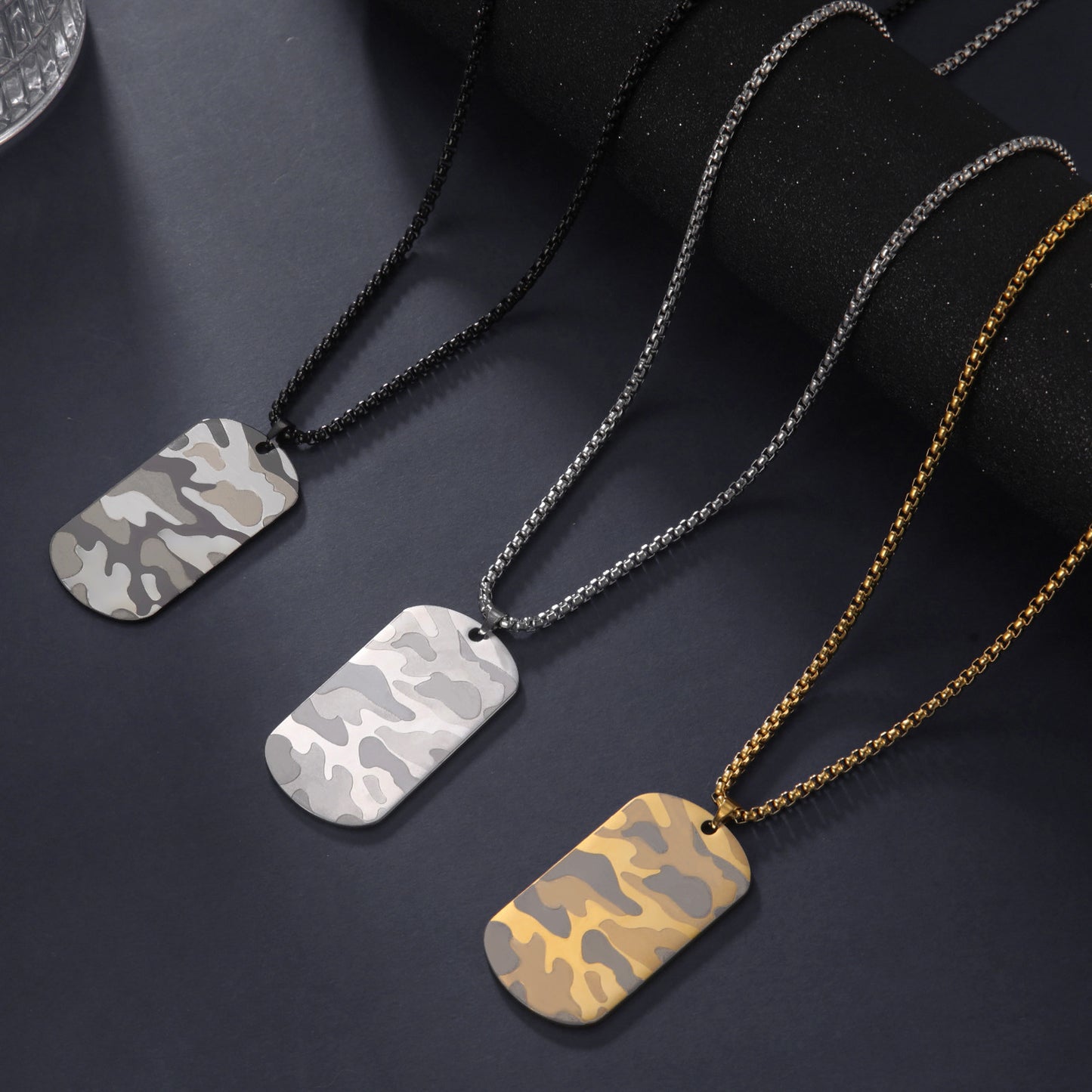 Men's Stainless Steel Dog Tag Sweater Chain High-grade Necklaces