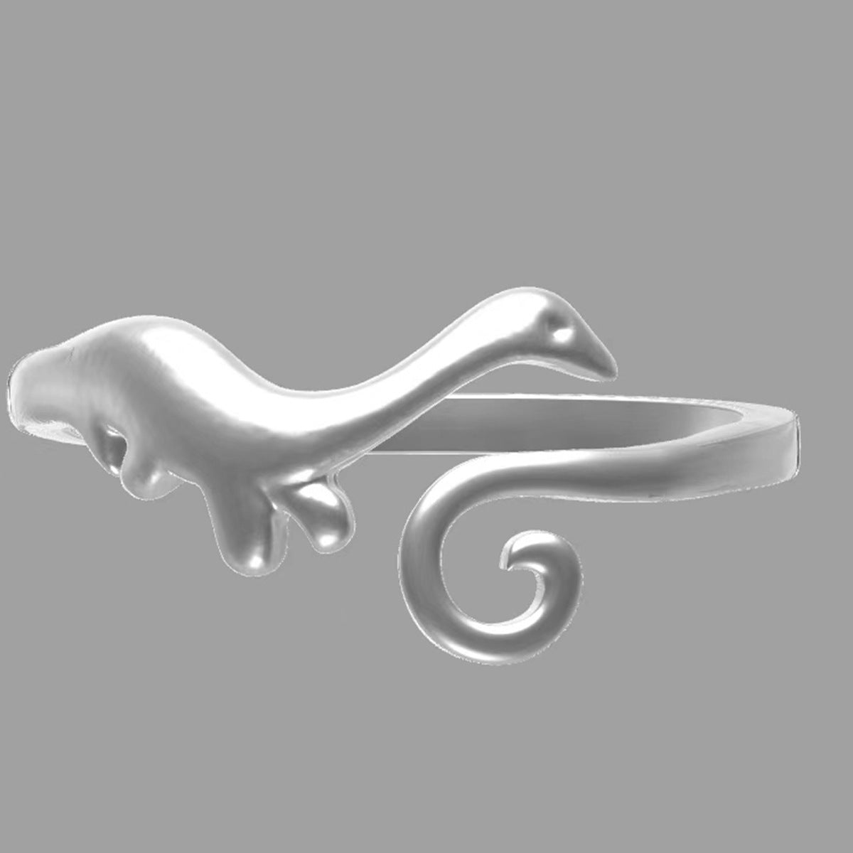 Men's Retro Trendy Sier Open Single Lucky Rings