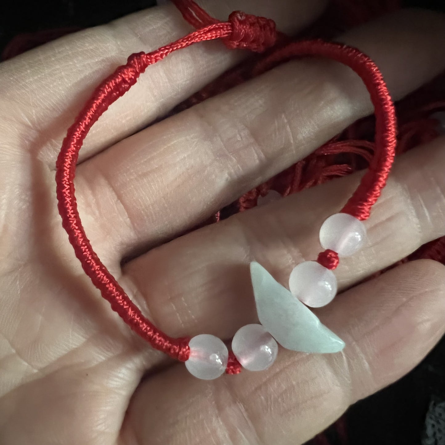 Women's & Men's Jade Goddess Lucky Right Rain Red Rope Gift Bracelets