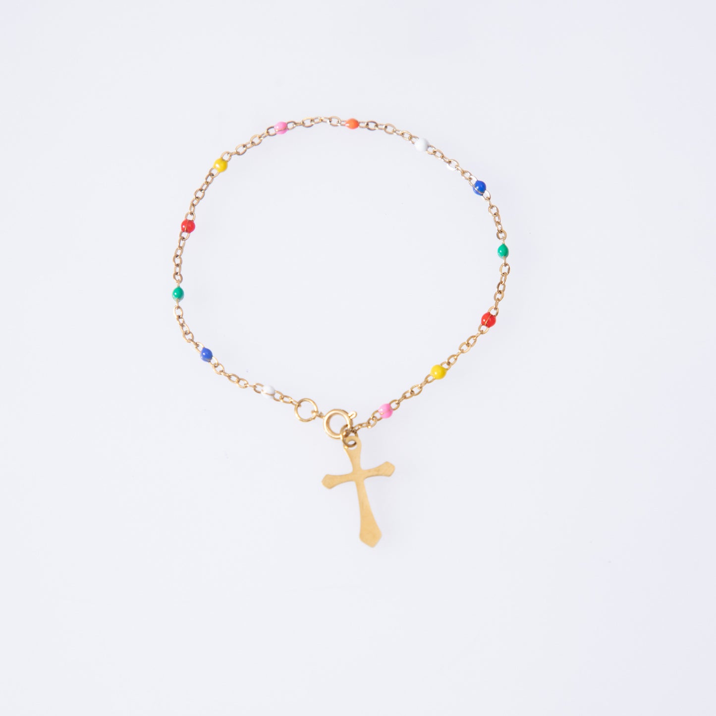 Titanium Steel Female Gold Plating Religious Style Stainless Anklets