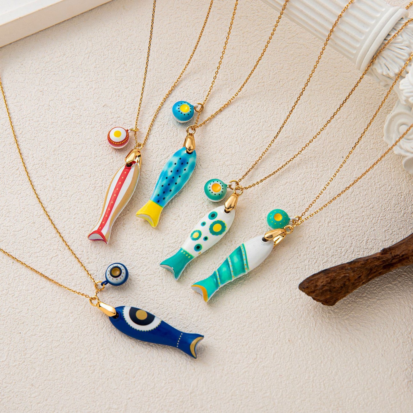 Polka Dot Double-sided Handmade Summer Vacation Necklaces