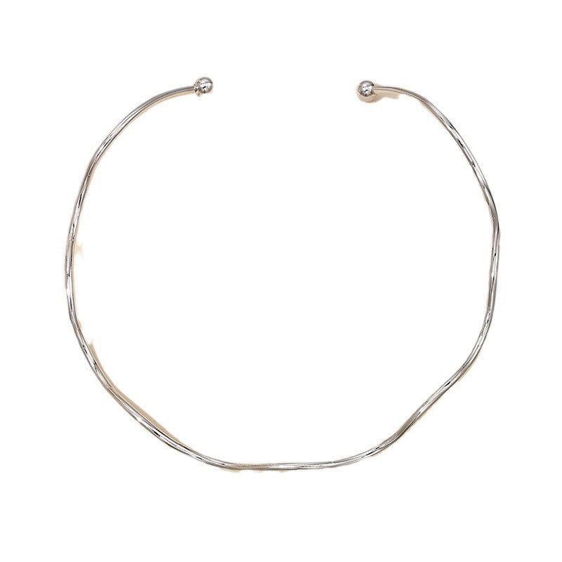 Women's Fashion Minimalist Office Commuter Neck Decoration Sweet Mouth Wave Collar