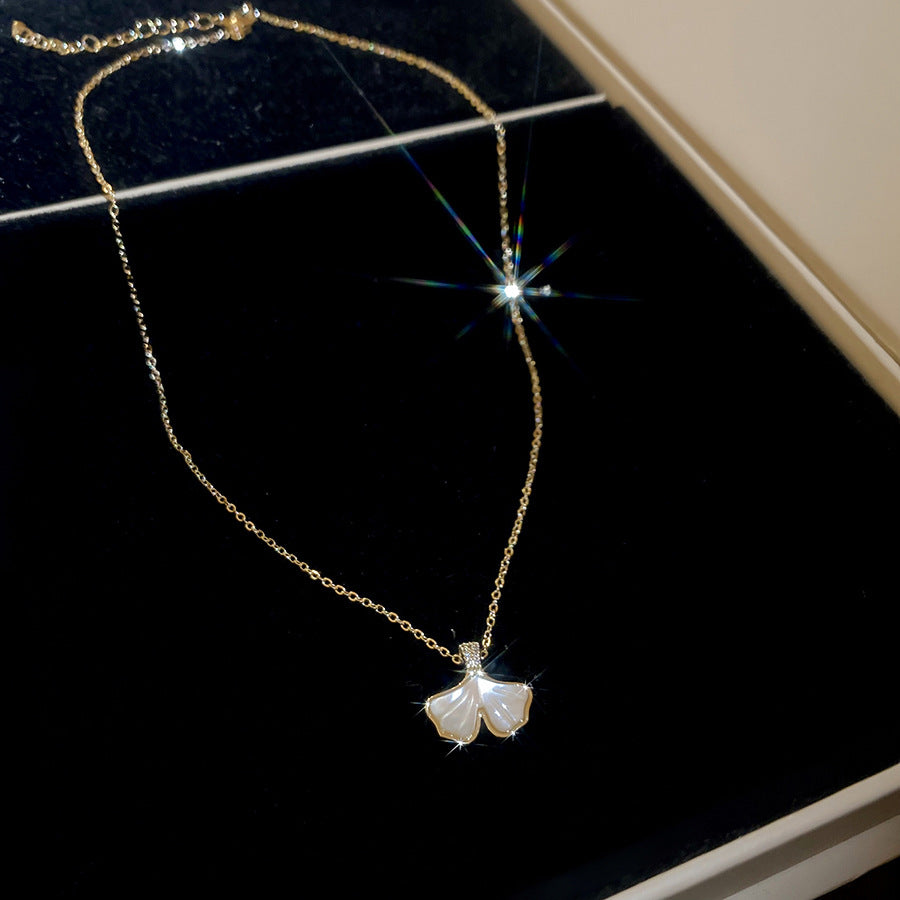 Zircon Fritillary Leaf Simple Exquisite Elegant Clavicle Chain Niche High Necklaces