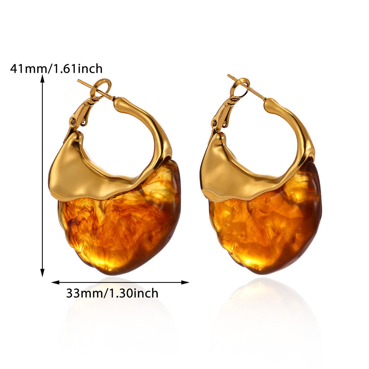 Women's Coffee Color For Light Luxury Temperament High Sense Earrings