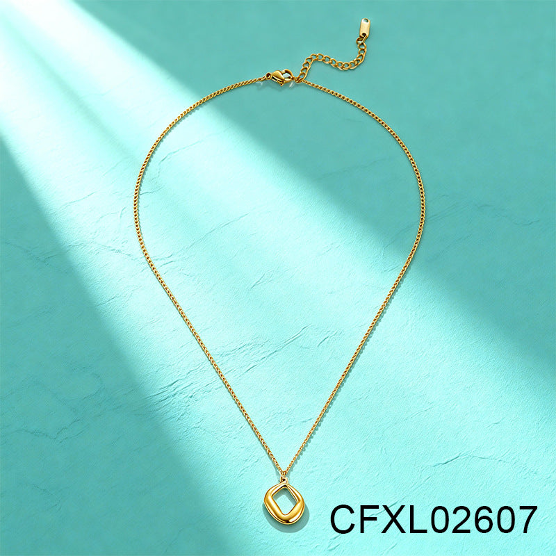 Women's Light Luxury High-grade Titanium Steel Simple Geometric Necklace