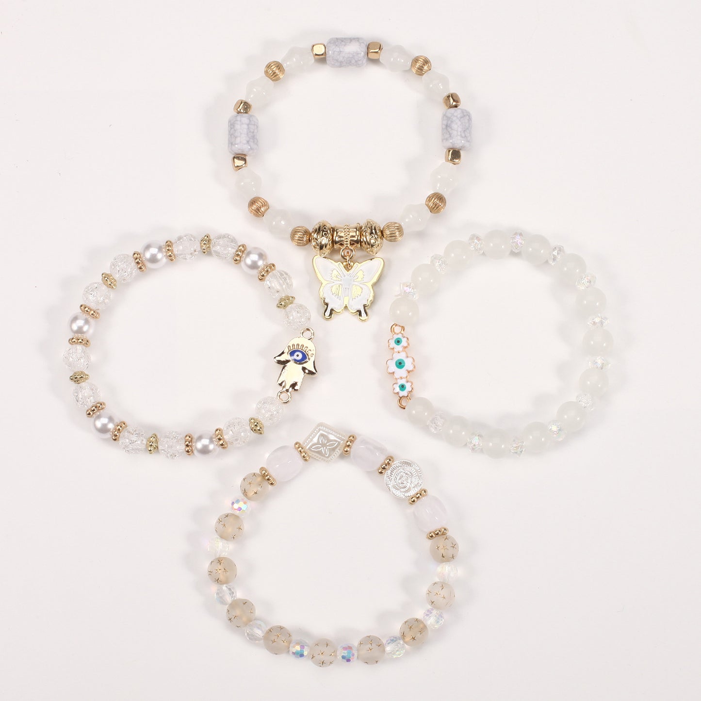 Spring Bohemian Butterfly Flower Palm Pattern Bracelets